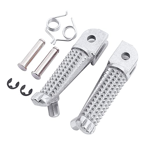 Motogp, Driver Front Foot Pegs Footrest Fit For Yamaha Mt09 20172020 Tracer 900 20162021 Fz09 20142017, Silver #TOP4