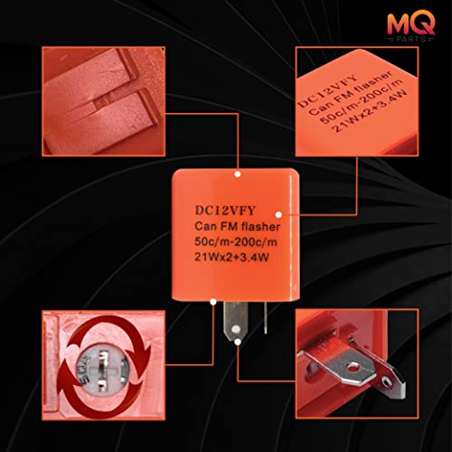 image for 2 Packs 2-Pin 12V Speed Adjustable LED Electronic Flasher Relay Fixes 