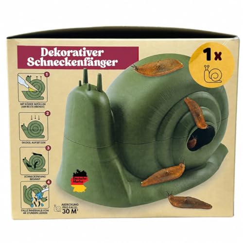 Aroba Dekorativer Schneckenfänger - Umweltfreundlich & Ökologisch - Schneckenschutz für Garten - Schneckenfalle aus recyceltem Kunststoff - Schneckenstopp Schneckenabwehr
