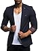 Produktbild Leif Nelson Herren Sakko Blazer sportlich Slim Fit Modern Schwarz Anthrazit LN4007 Größe S Blau