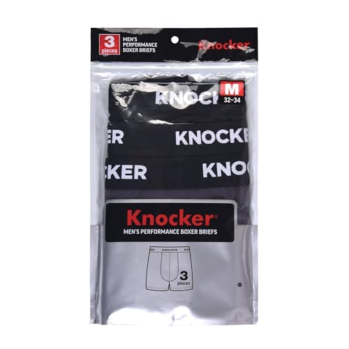 Knocker Men’s Performance Boxer Briefs 3-Pack3