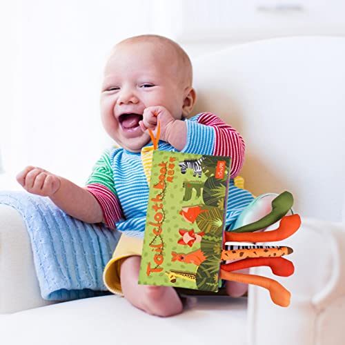 Livro do bebê, livro macio para 0 a 6 meses, livros para bebês, livro toque e sensação enrugado para