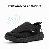 FitVille Buty dla mężczyzn, bardzo szerokie, wsuwane, na opuchnięte stopy, regulowane, buty do chodzenia – EasyTop Wings