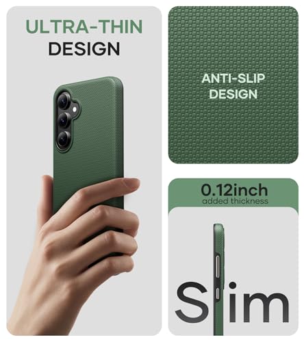 Image of SSLOTSCASE for Samsung Galaxy S24 FE Case, Military Grade Drop Protection, Slim Lightweight Full-Body Rugged Protective Phone Case Cover for Galaxy S24 FE 5G 2024, Green | Military Grade Drop Protection, Slim Lightweight Full-Body Rugged Protective Phone Case Cover for Galaxy S24 FE 5G 2024