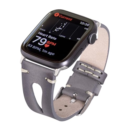 Image of Leather Bands Compatible with Apple Watch Band 40 mm 38 mm 41 mm 42 mm 44 mm 45 mm 46 mm 49 mm Band For Women Straps For Men Handmade Crazy Horse Full Grain Genuine Leather Strap for iWatch Series 11 10 9 8 7 6 SE 3 2 1 Ultra 3 2 1