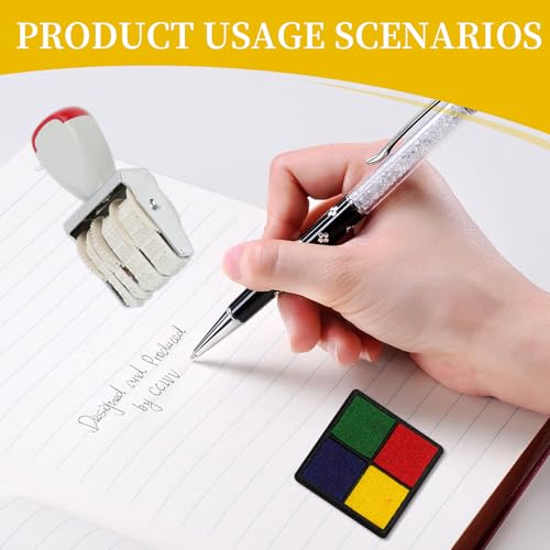 Datumstempel Klein für Eier, Stempel Datum mit Silikonkopf, Einstellbarer Stempel Datum für frische Eier, Eierstempel mit 4-farbigem Stempelkissen, wiederverwendbar für Hof und Datumskontrolle