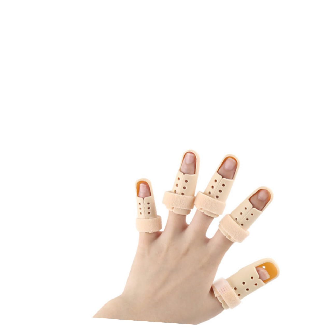 Beavorty 6pcs Finger Treatment Splint Finger Support Cover Practical Protector Thumb Stabilizer Brace for Arthritis Sprains Strains Fractures