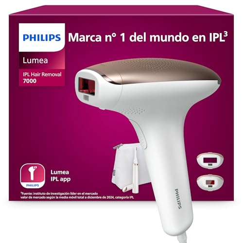 Philips Lumea Advanced BRI921/00 - Depiladora Luz Pulsada para la Depilación Permanente del Vello Visible en Casa con sensor de tono de piel, 2 Cabezales para Cuerpo y Cara y lápiz recortador compacto