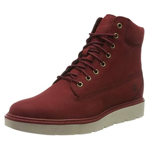Timberland Kenniston 6 Inch Lace Up, Botas para Mujer, Rojo (Dark Red Nubuck), 41.5 EU