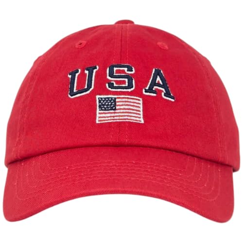 Image of E BY ELIDAN USA Hat, Embroidered American Flag Baseball Cap for Men Women