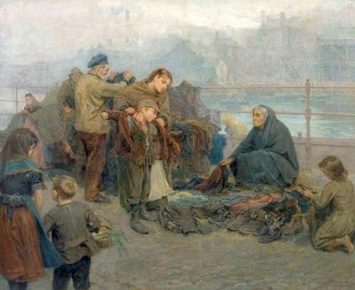 Marchévêtements de Paddy Sandgate par Ralph Hedley : Toile d'art émotions maison