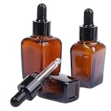 WZCXYX 3 Pz 10ml / 20ml / 30ml Bottiglia di Contagocce Vuota Amber Amber Olio Amber Olio Essenziale Aromaterapia Brown Brown Droper Bottle Glack Droper Droper
