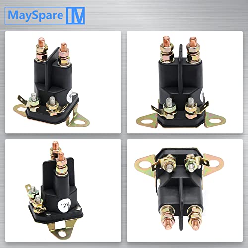 MaySpare 4 Pole Starter Solenoid Relay Switch 145673 Compatible with Briggs Stratton 192507 532192507 Engine MTD Sears and Craftsman LT1000,Poulan Husqvarna Replaces 28-4210,110167,47-1910,532146154