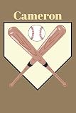 baseball bat display case by studio décor  Cameron: Baseball Sports Personalized Journal to write in, Game Experiences for Men Women Boys and Girls for gifts holidays