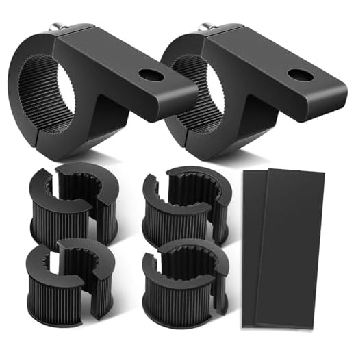Nilight - 90027B 2PCS LED Light Bar Horizontal Bar Clamp Mounting Kit Fit on 0.75" 1" 1.25" Bull Bars Roof Racks Roll Cages for ATV UTV and Trucks, 2 Years Warranty