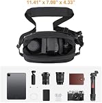 MOSISO Camera Bag for Photographers, Shoulder Photography Bag for DSLR/SLR/Mirrorless Cameras, Waterproof Padded Camera Case with Flap Pocket Compatible with Canon/Nikon/Sony/Fuji, Black