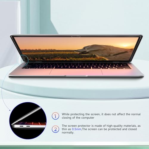 Image of IPROKKO 2 Pack Blue Light Matte Screen Protector for MacBook Pro 13-inch (M1 /M2 2016-2022) & MacBook Air 13inch (M1 2018-2021), Anti Glare Eye Protection HD Clarity 13.3 inch Mac Laptop Filter [Bubble Free Install]