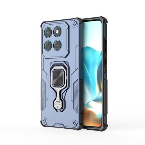 YUXING Funda Motorola Edge 60 Fusion/Edge 60 – diseño Robusto Antigolpes, Carcasa Híbrida TPU + PC, Esquinas airbag, magnética Anillo Soporte 360°, Aantideslizante Azul