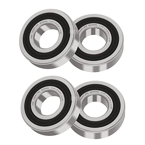 XIKE 4 Pcs 1657-2RS Bearings 1-1/4"x2-9/16 x11/16, Double Rubber Seals.