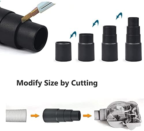 3 Pcs Universal Vacuum Adapter,Vacuum Clearner Adapter for Power Tools,Sander Dust Extraction Hose Adaptor for Makita Random Orbital Sander, Jigsaw, Circular Saw Reducer (26.5mm,32.5mm,34.5mm,40.5mm)