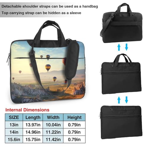Sac pour ordinateur portable imprimé montgolfières avec doublure antichoc - 4