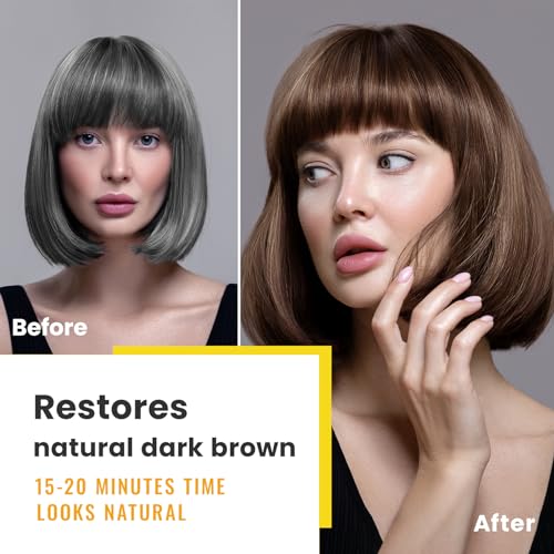 Kingming Dark Brown 3 In 1 Hair Dye Shampoo For Gray Coverage thumb #1
