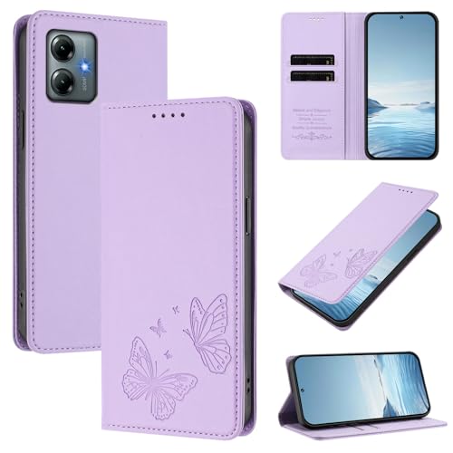 �X�}�z�P�[�X �Ή��@�� for Motorola Moto G Play 2025 / G Power 2025�yRFID�u���b�N�z�y�J�[�h�z���_�[�t�����z �}�O�l�b�g�J�� �X�^���h�@�\�t���zRed