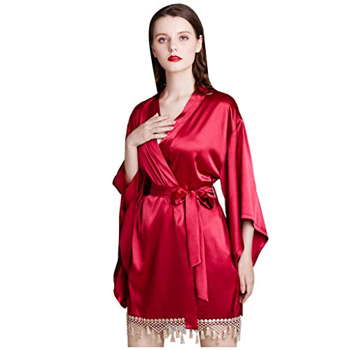 Bata de baño suave y cómoda para mujer, pijama ligero Oreign con costuras para mujer, simulación, moda, comercio de seda, servicio a domicilio, ropa de dormir para mujer, batas para hombre, dorado, XL