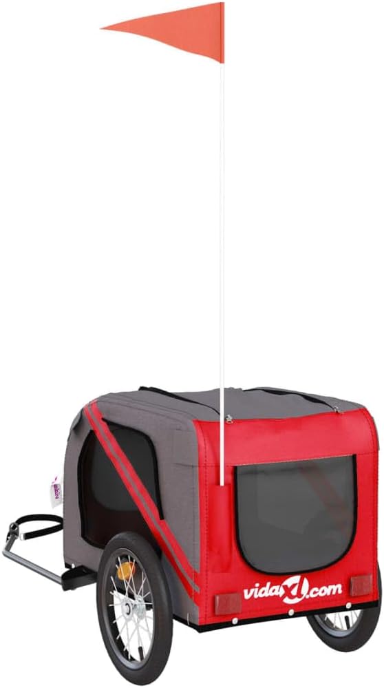 Pet Bike Trailer Dog Cargo Bicycle Stroller Oxford Fabric and Iron vidaXL vidaXL