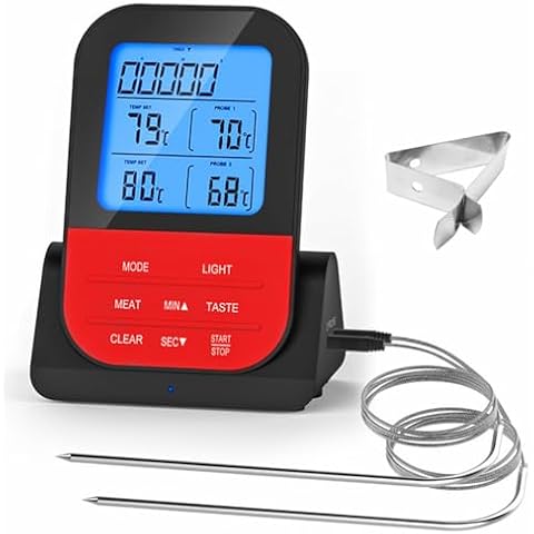 NCONCO Digital Wireless Meat Thermometer with Timer Cover