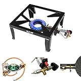 gas wok kocher ✅ Brenner aus massiven Gusseisen, Standfüße sowie Rahmen bestehen aus sehr stabilen, pulverbeschichteten Stahlblech | Belastbar bis 120kg