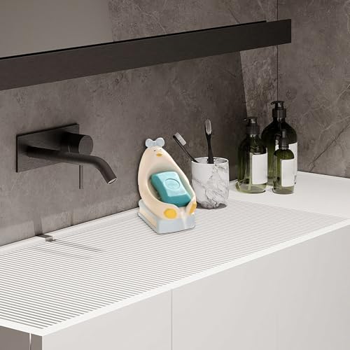 Support pour savonnette canard en céramique véritable avec base égouttoir - 7