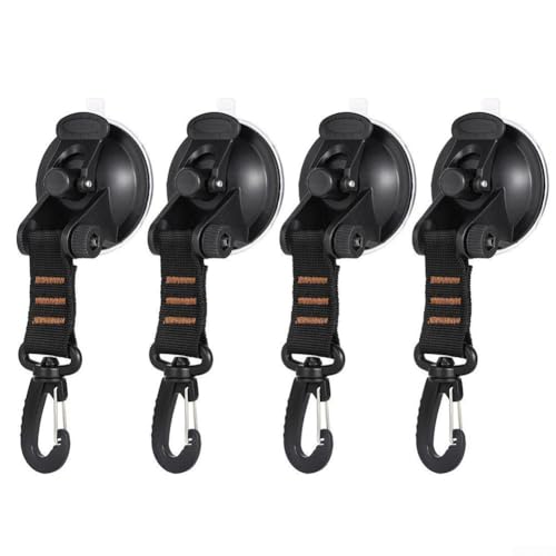 4pcs Suction Cup Anchors for Securely Holding Items in Outdoor Settings (Orange)