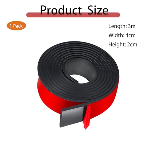 Gummistreifen selbstklebend, Neopren Gummimatte Gummiplatte, Vollgummi Gummiprofil, für DIY-Dichtungen, Isolation, Bodenbeläge Schutz, Anti-Rutsch,40mm(B) x2mm (D) x300cm(L)