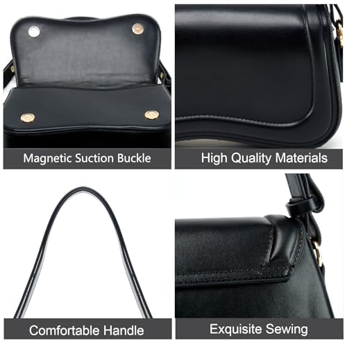 Image of Small Shoulder Bag for women,Crossbody Purses,Leather Tote Handbag Clutch Hobo Purse,with Zipper Closure for Women