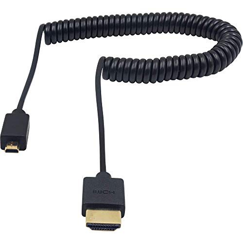 Image of Duttek HDMI to Micro HDMI Cable, Extreme Slim and Flexible, 1080P /4K /3D Support for GoPro Hero 8 /7 Black, Sony A6500 /A7, Canon Camera (2.5M /8.2FT)