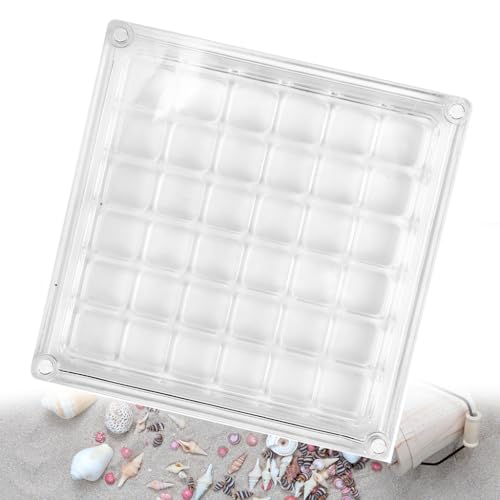 Image of Supvox Magnetic SeaShell Collection Box, 36 Grids Acrylic Display 12.5cm | Secure Closure, Clear Viewing, Separated Storage, Durable Acrylic Build, Easy Shelf Arrangement, Dust Protection