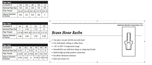Anderson Metals - 57001-1616 Brass Hose Fitting, Connector, 1" Barb x 1" Male Pipe