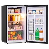 COSTWAY Frigorifero Piccolo 98L, Temperatura Regolabile a 5 Livelli, Nero