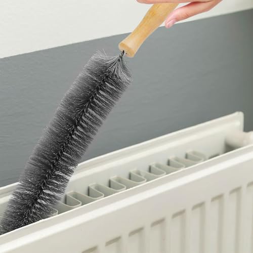 AUMAYCO Heizkörperbürste, 2er-Pack Heizkörper Reinigen mit Weichen Borsten, Lange Mehrzweck Heizungsbürste, Heizkörper Reinigen mit Flexibler Heizungsreinigungsbürste