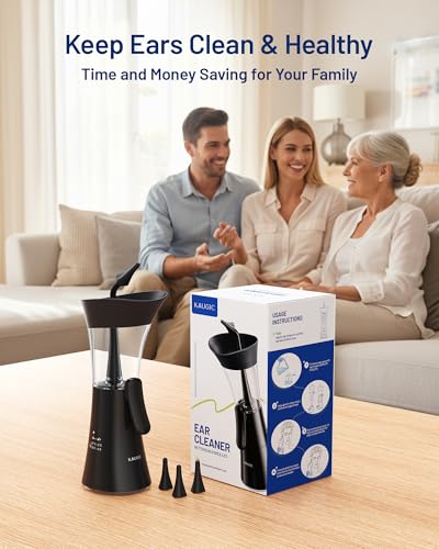 Kaugic Upgraded Ear Wax Removal Kit, Manual Ear Cleaner, Effort-Saving Button, One - Hand Operation, Safe & Effective Ear Cleaning Kit For Home Use - 7