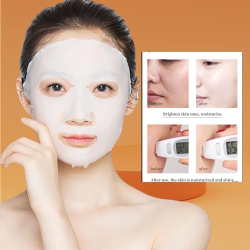 Generic Facial Sheet Mask Set, Moisturizing, Brightening, Soothing (9 Pcs) - Cruelty-Free With Fresh Orange, Strawberry, Lemon, Papaya, Dragon Fruit, Mango, Blueberry, Red Pomegranate, Cherry thumb #2