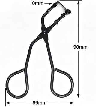 Black Eyelash Curler with Refill Pads, Pinching Mini Lash Curler for All Eyelash Shapes,Eye Makeup Brushes and Tools,Beauty and Personal Care