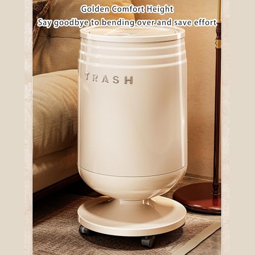 Caneca de basura con ruedas y diseño portátil para cocina miniatura 6
