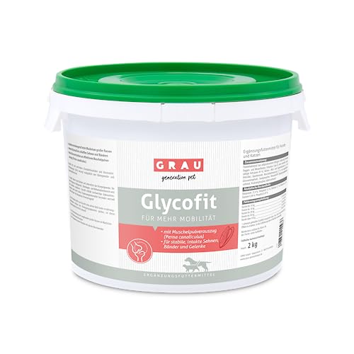 GRAU - das Original - Glycofit, für einen stabilen Bewegungsapparat und mehr Mobilität, 1er Pack (1 x 2 kg), Ergänzungsfuttermittel für Hunde
