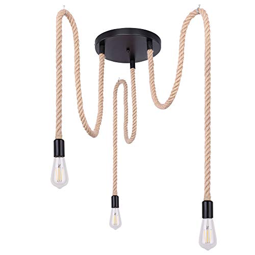 Globo 69029-3H1 Corde de chanvre pour chambre à coucher Noir Marron