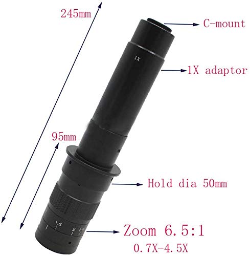 Max 600x Zoom C-Mount Glass Lens Adapter for Industry Microscope HDMI USB VGA Camera Eyepiece Magnifier