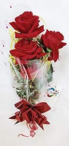 Generic Artificial Rose Flower Bunch (Red, Bunch Of 4 Roses And 1 Bud)(Artificial Flora, 1.00)
