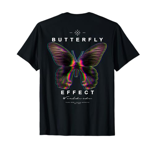 Backprint Streetwear Hip Hop Vintage Butterfly Schmetterling T-Shirt
