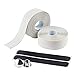 GORGECRAFT Nastro Manico Bici da Corsa 2 Rolls, Nastro Manubrio Bicicletta Imbottito +2 pz Tappi Terminali e Strisce Autoadesive per Bici da Strada Volante Sedia Bracciolo Pesca Marciume, Bianco